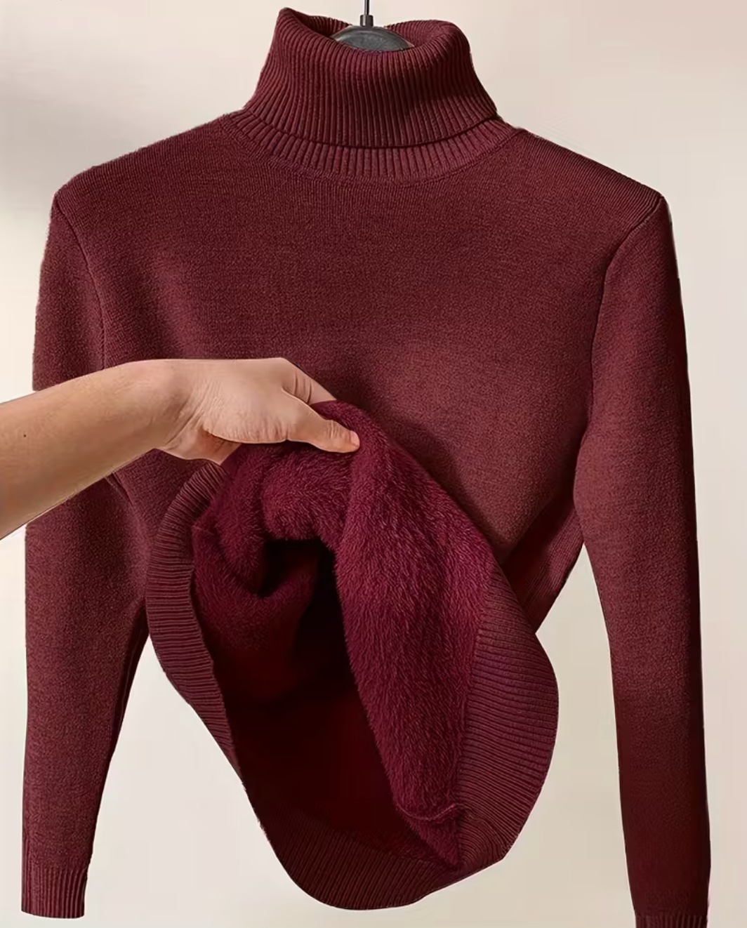 Anna - Suéter Elegante de Cuello Alto con Forro Súper Suave