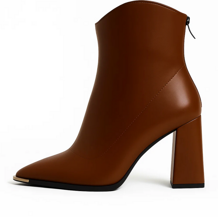 Pointed Leather Boots