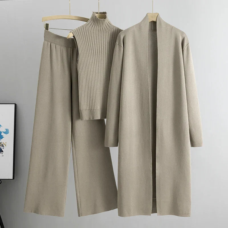 Conjunto Confortável Jillie de Três Peças | Estilo Sem Esforço