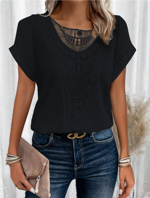 Sophie | Blusa Vintage com Detalhe em Renda