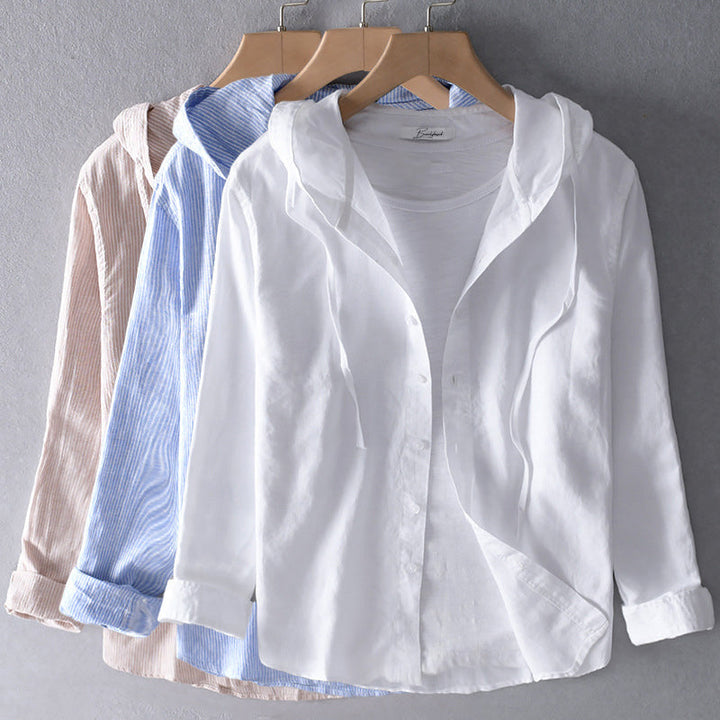 Tori Hooded Cotton Blouse – Soft, Breathable & Effortlessly Stylish
