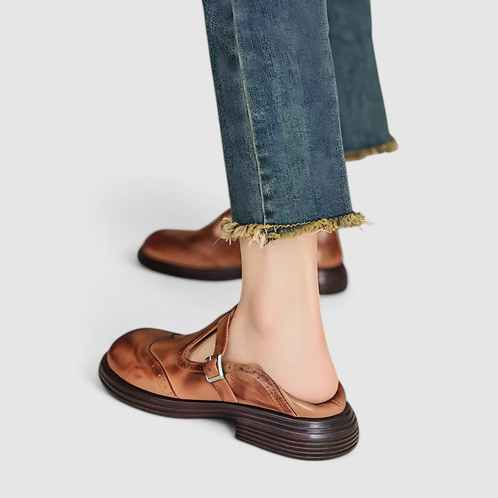 Louisa | Women's Classic Mary Jane Flats, Cushioned Non-Slip Comfort Shoes