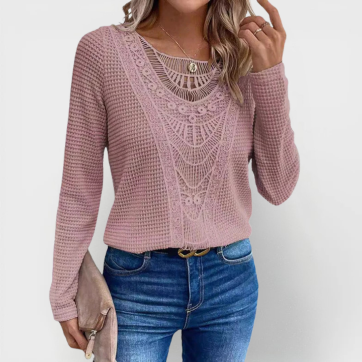 Amelie | Blusa boho rosa