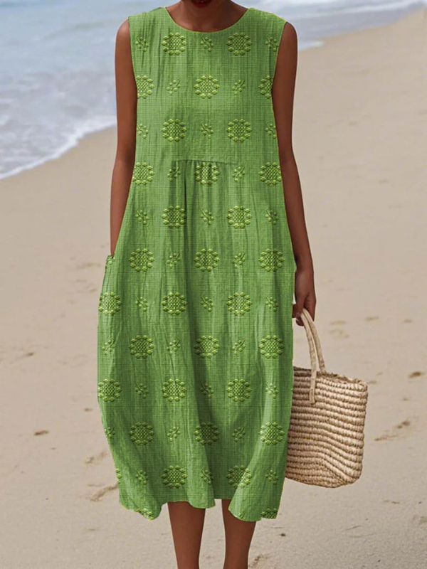Vestido Midi com Estampa Sara