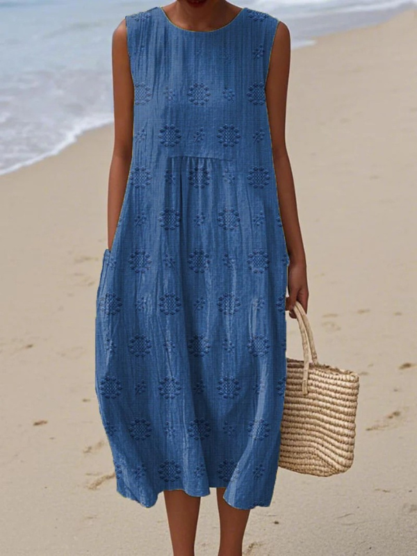 Vestido Midi Estampado Sara