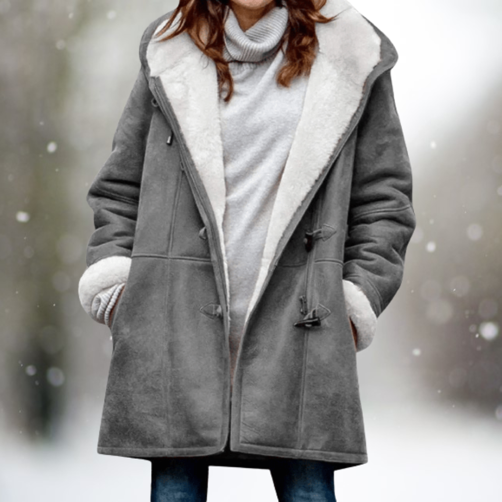 Lidia | Women's Plush Sherpa Winter Coat, Warm Cozy Coat for Cold Weather