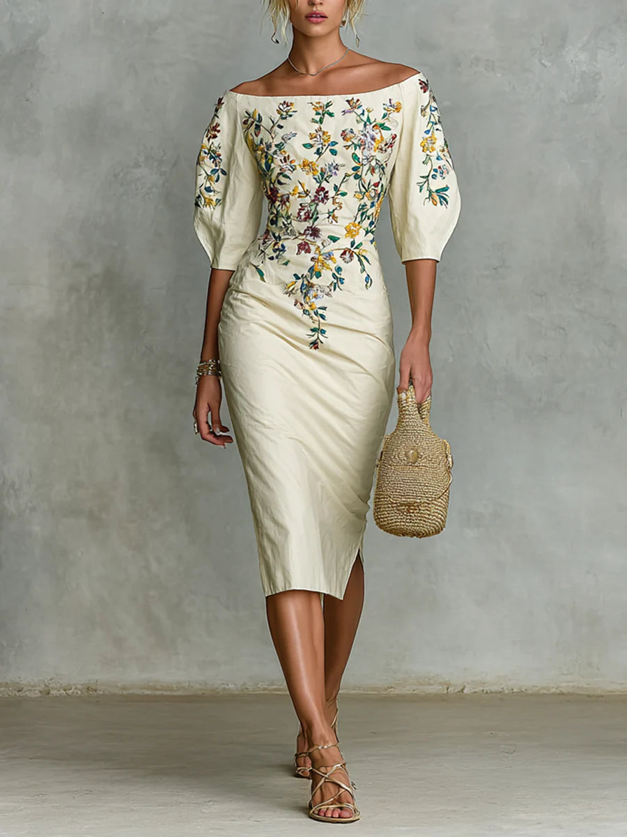 Vestido Floral Ombro a Ombro Joelle
