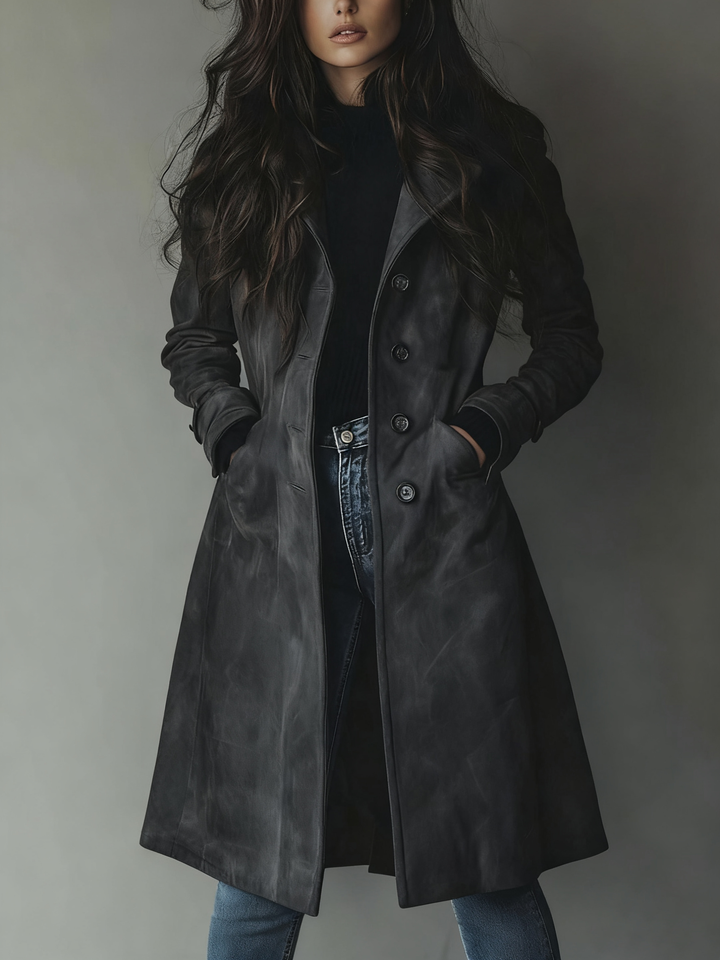 Trench Coat Vintage de Camurça