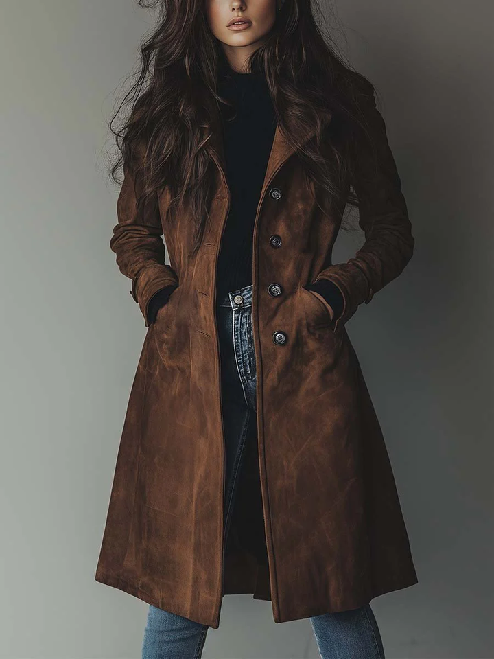 Trench Coat Vintage de Camurça