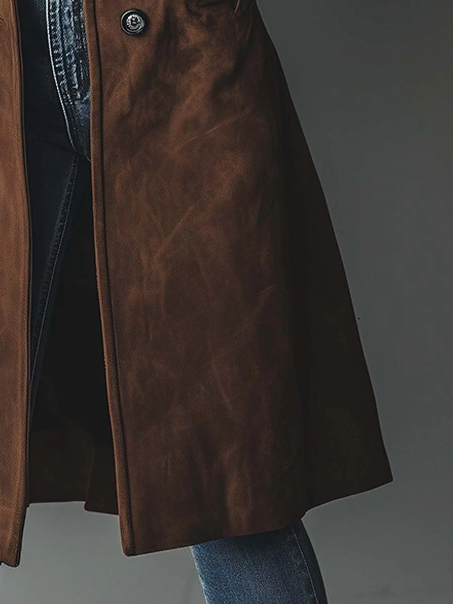 Trench Coat Vintage de Camurça