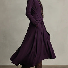 Keirae | Flowing High Neck Christmas Dress