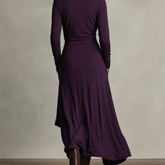 Keirae | Flowing High Neck Christmas Dress