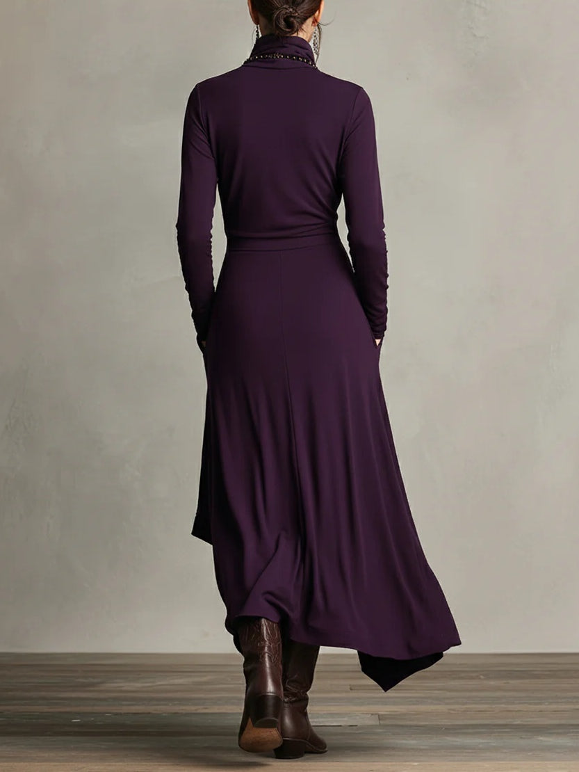 Marilyn | Draped Asymmetric Party Dresses for Ladies