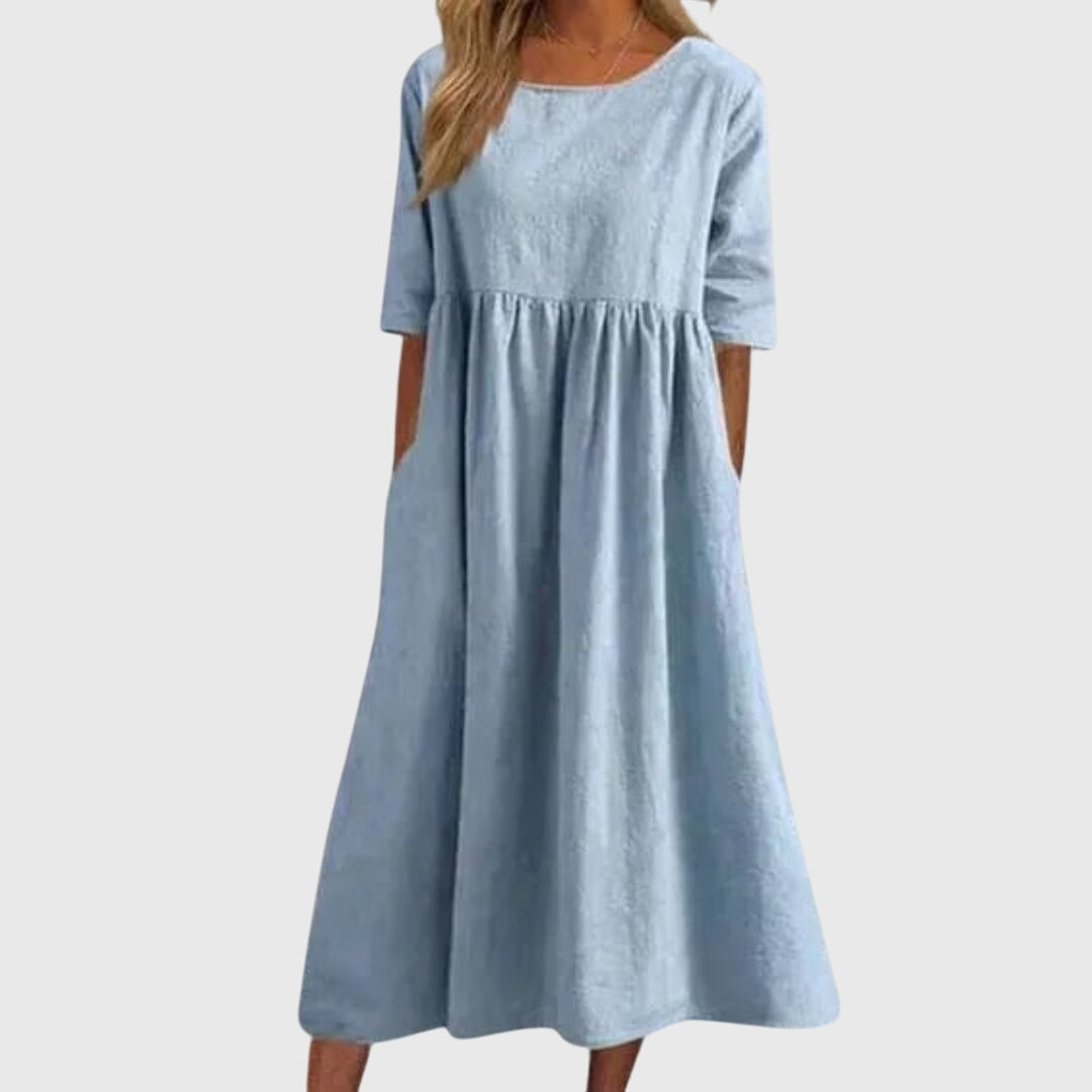 Haisley | Vestido Elegante de Manga Curta