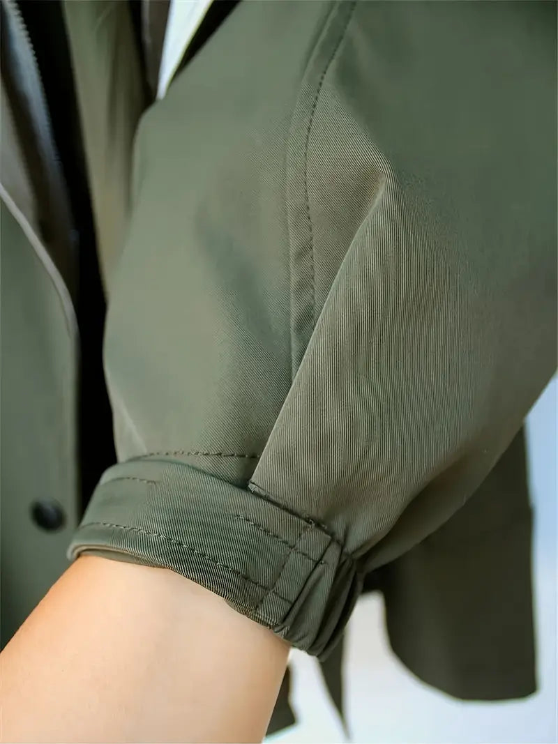 Rhea | Women's Water-Resistant Cotton Blend Jacket, Lightweight Relaxed Fit Rain Jacket