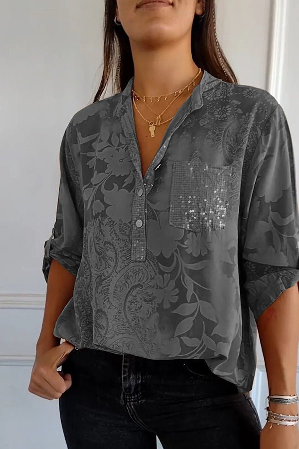 Pauline | Blusa Elegante com Paetês