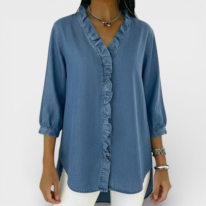 Heather | Blusa Elegante com Babados