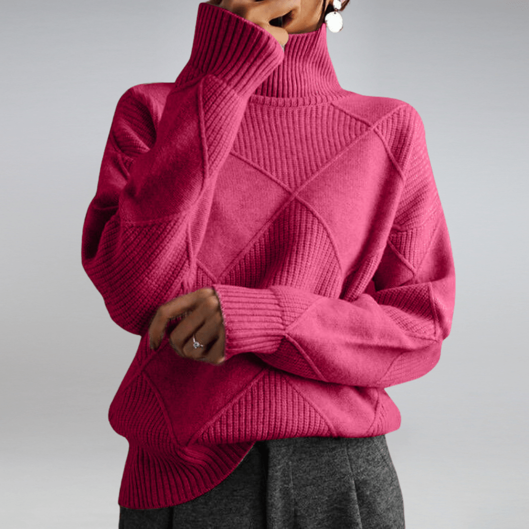 Fruta | Ribbed Brown Turtleneck