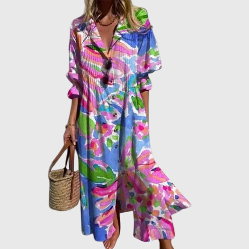 Zariah | Vestido Boêmio Maxi Elegante
