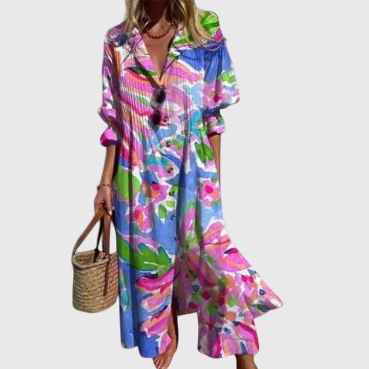 Zariah | Vestido Boêmio Maxi Elegante
