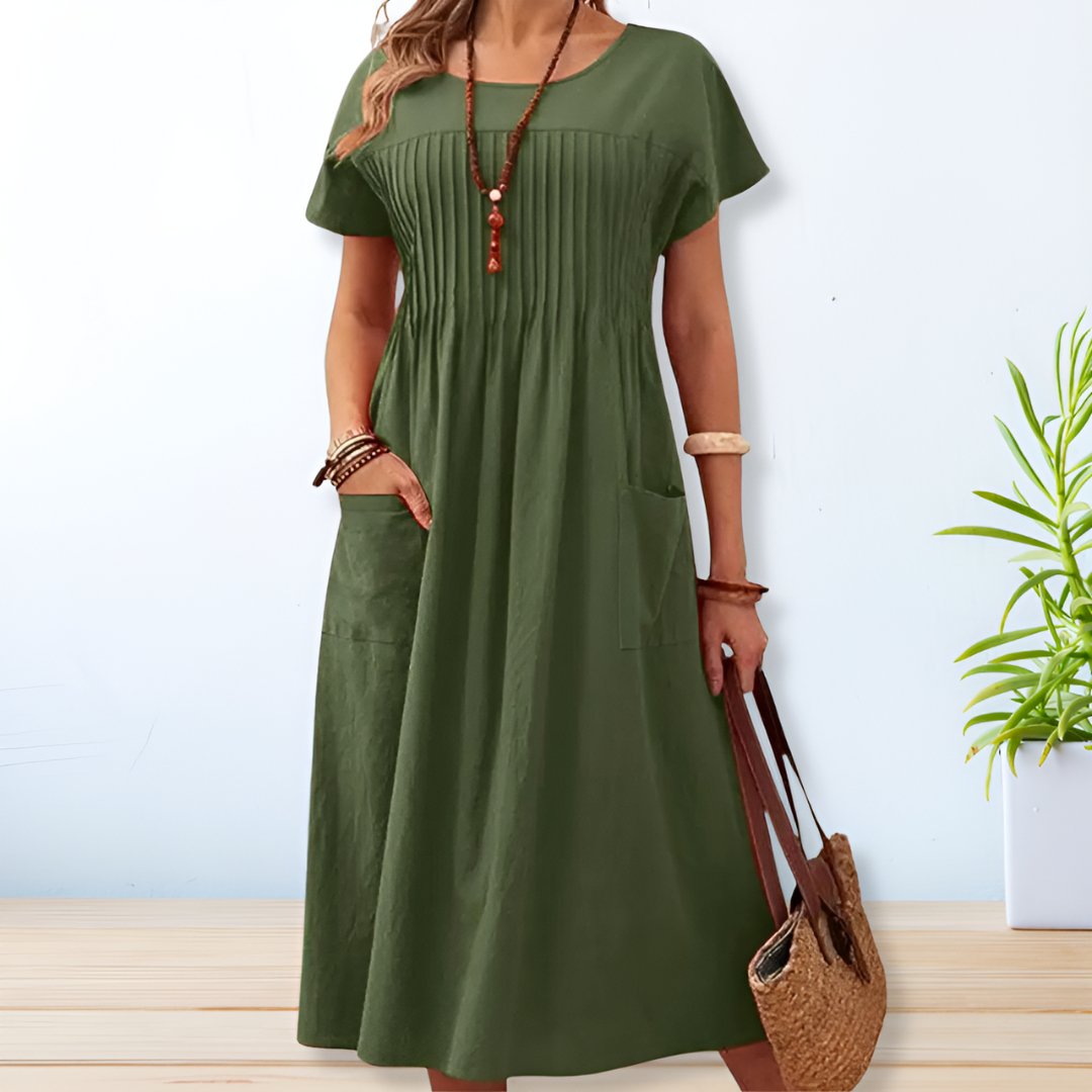Jacqueline | Vestido Diário com Ajuste para Cobertura da Barriga