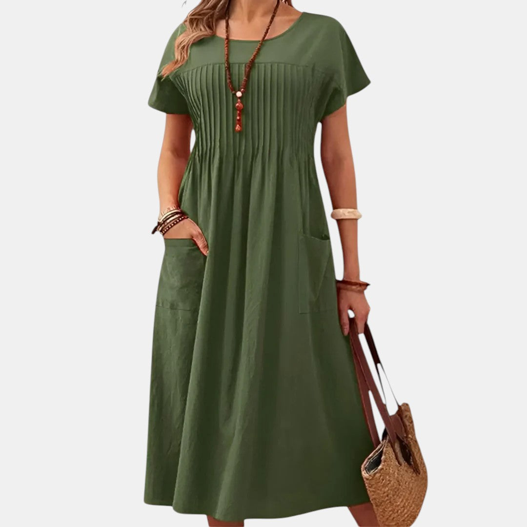 Jacqueline | Vestido Diário com Ajuste para Cobertura da Barriga