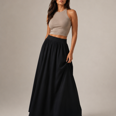 Ava | Cotton Clothing Maxi Linen Skirt