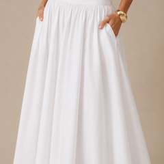 Ava | Cotton Clothing Maxi Linen Skirt