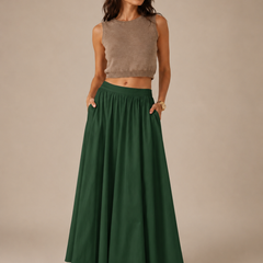 Ava | Cotton Clothing Maxi Linen Skirt