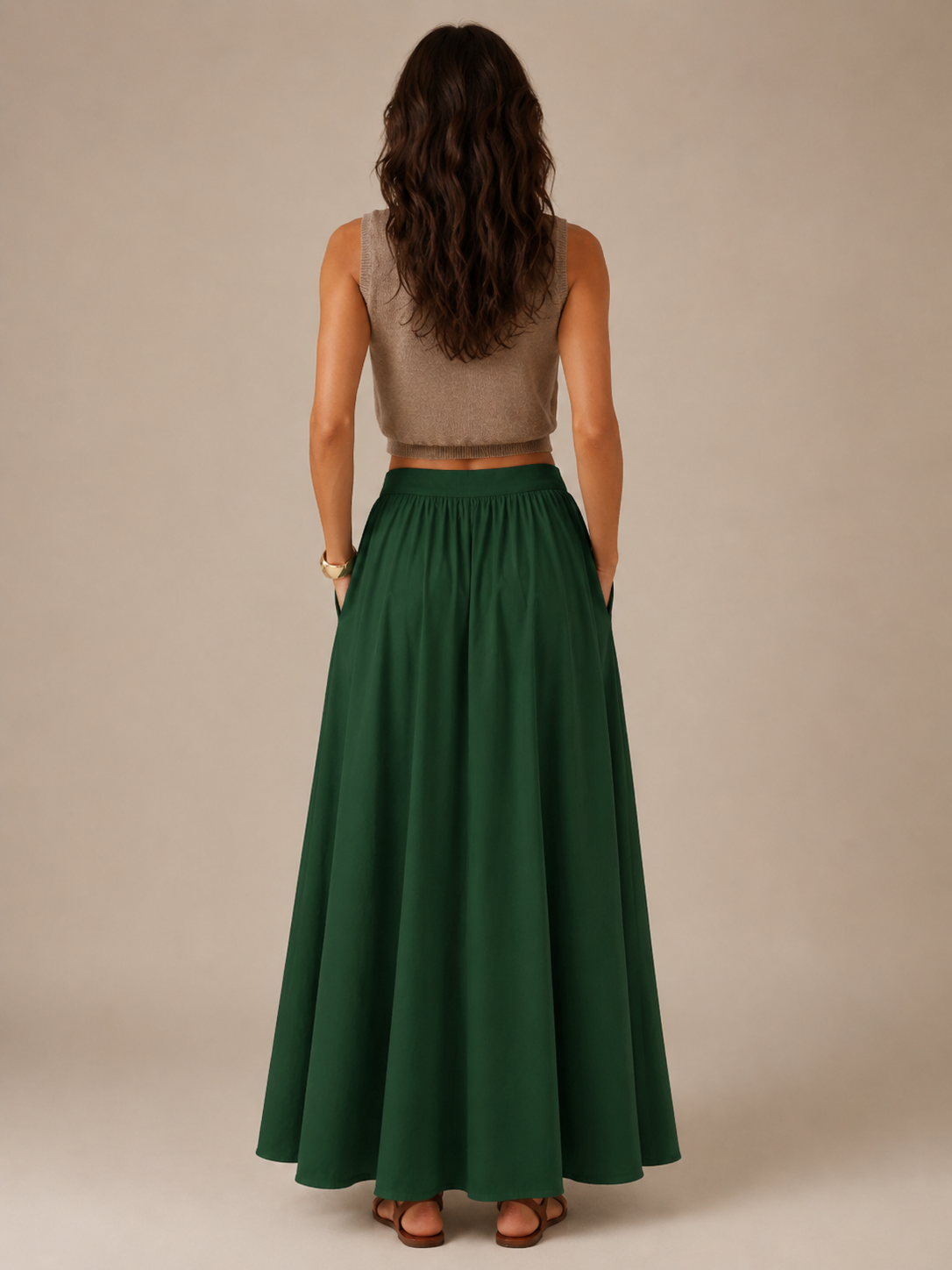 Ava | Cotton Clothing Maxi Linen Skirt