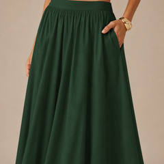 Ava | Cotton Clothing Maxi Linen Skirt