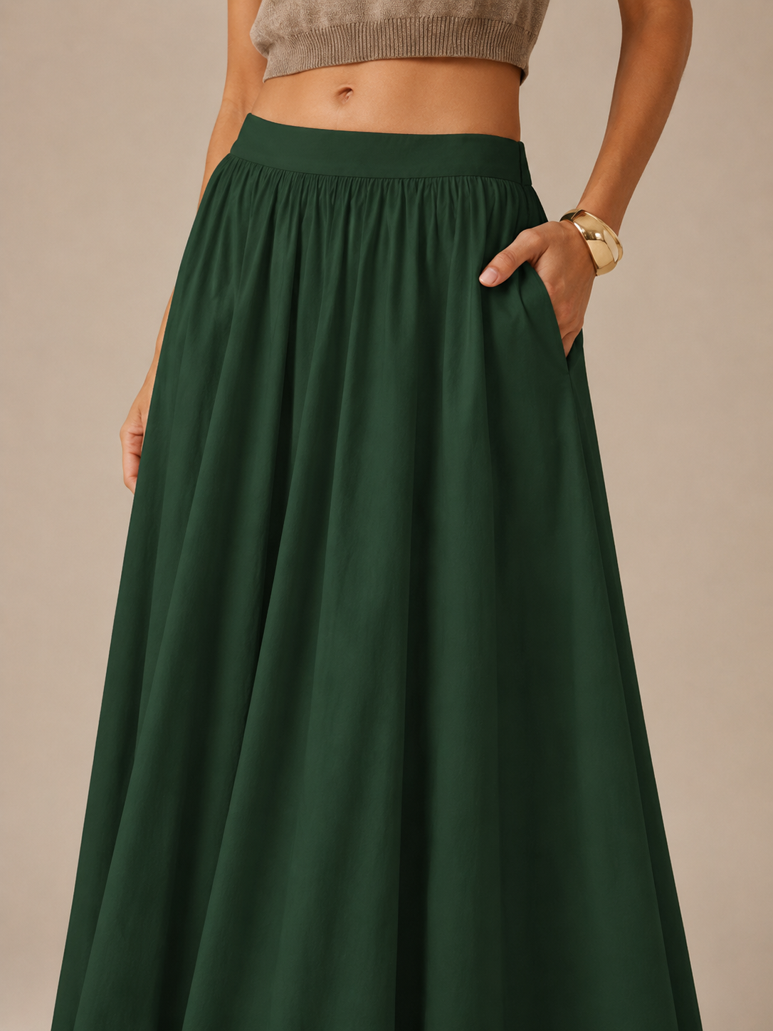 Ava | Cotton Clothing Maxi Linen Skirt