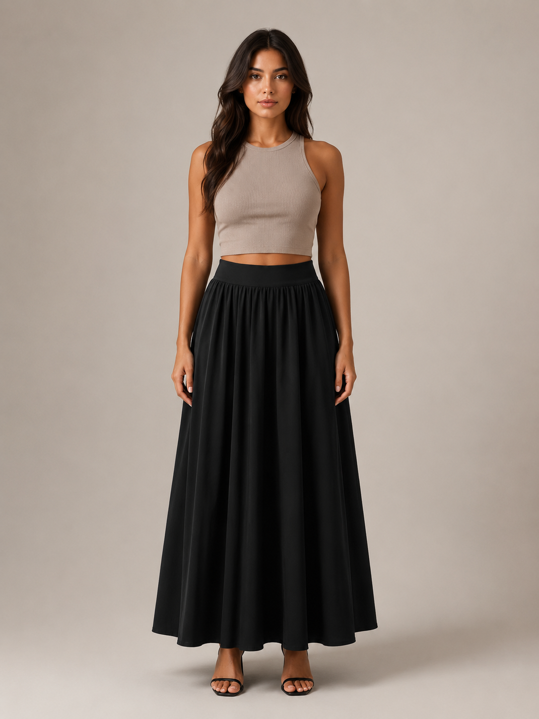 Ava | Cotton Clothing Maxi Linen Skirt