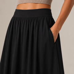 Ava | Cotton Clothing Maxi Linen Skirt