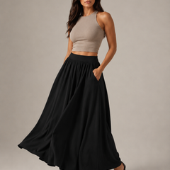 Ava | Cotton Clothing Maxi Linen Skirt