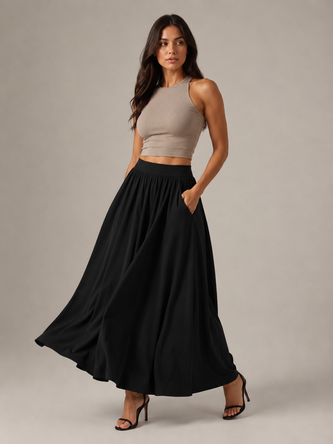Ava | Cotton Clothing Maxi Linen Skirt