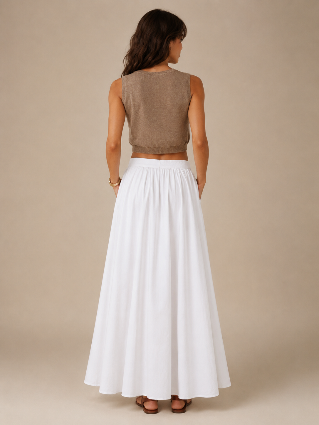 Ava | Cotton Clothing Maxi Linen Skirt