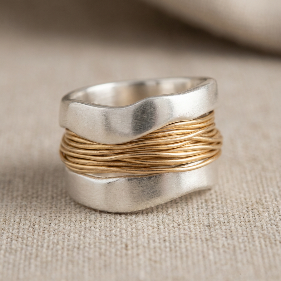 Esther | Dainty Ladies Silver Tone Ring