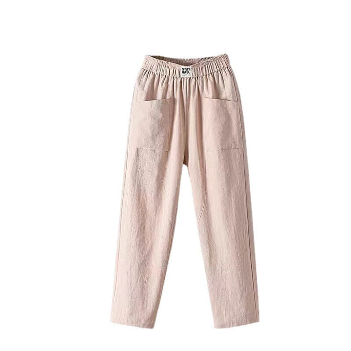Classic Cotton Pants with Elastic Waist