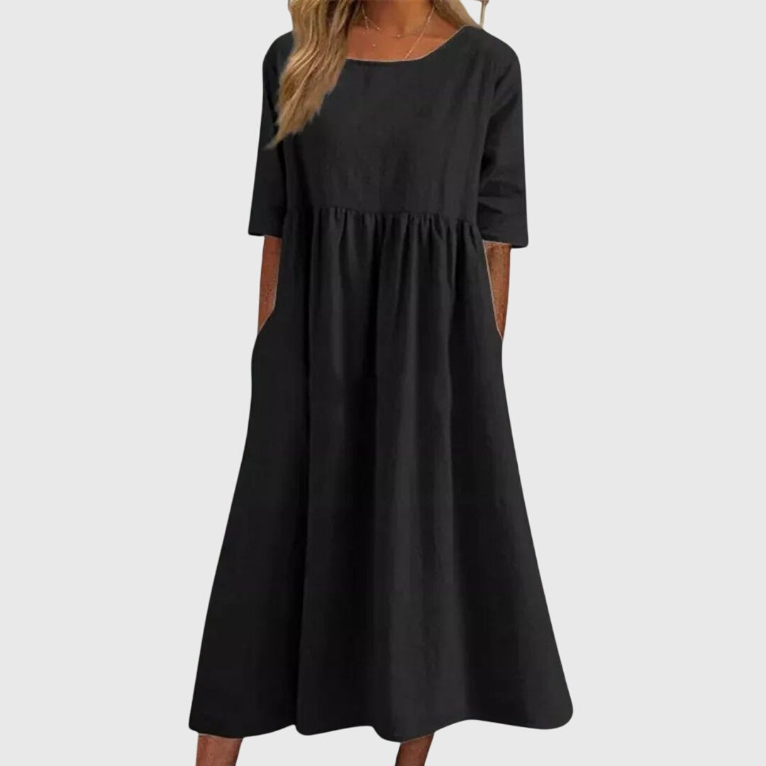 Haisley | Vestido Elegante de Manga Curta