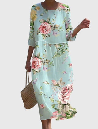 Hayley | Floral Print Flowy Maxi Dress