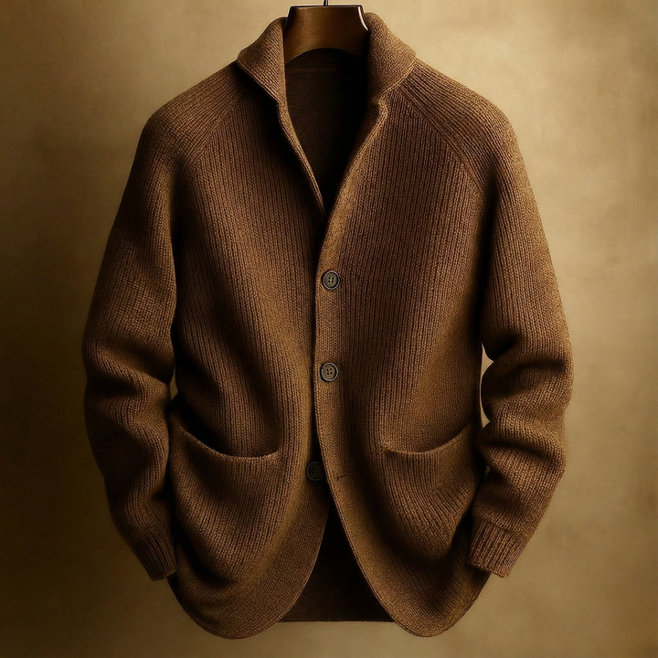 Edward | Cord Cardigan in Wool for Men