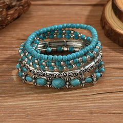 Benjamin | Gold Green Tennis Jewellery Bracelet Set