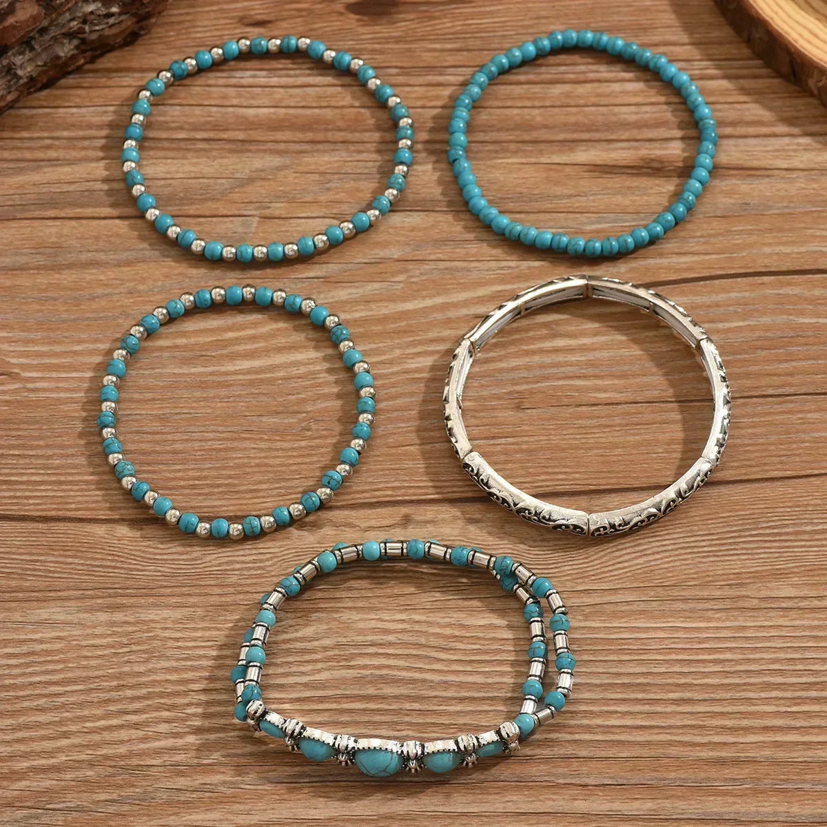 Benjamin | Gold Green Tennis Jewellery Bracelet Set
