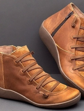 Benjamin | Leather Flat Barefoot Women Ankle Shoes