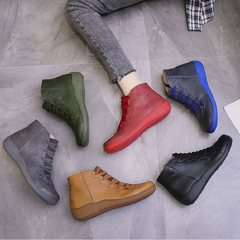 Benjamin | Leather Flat Barefoot Women Ankle Shoes