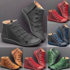 Benjamin | Leather Flat Barefoot Women Ankle Shoes