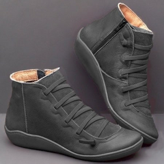 Benjamin | Leather Flat Barefoot Women Ankle Shoes