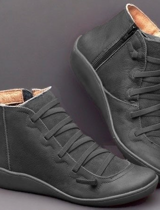 Benjamin | Leather Flat Barefoot Women Ankle Shoes