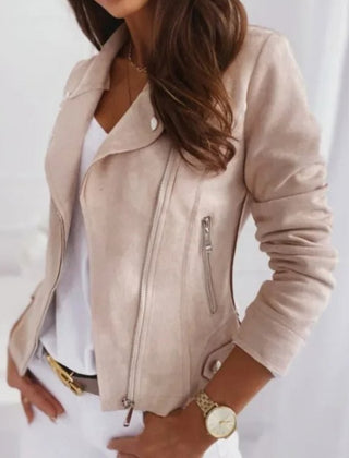 Benjamin | Long Women Cropped Moto Jacket
